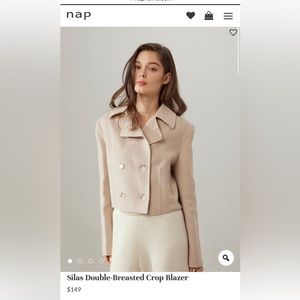 Double Breasted Crop Blazer